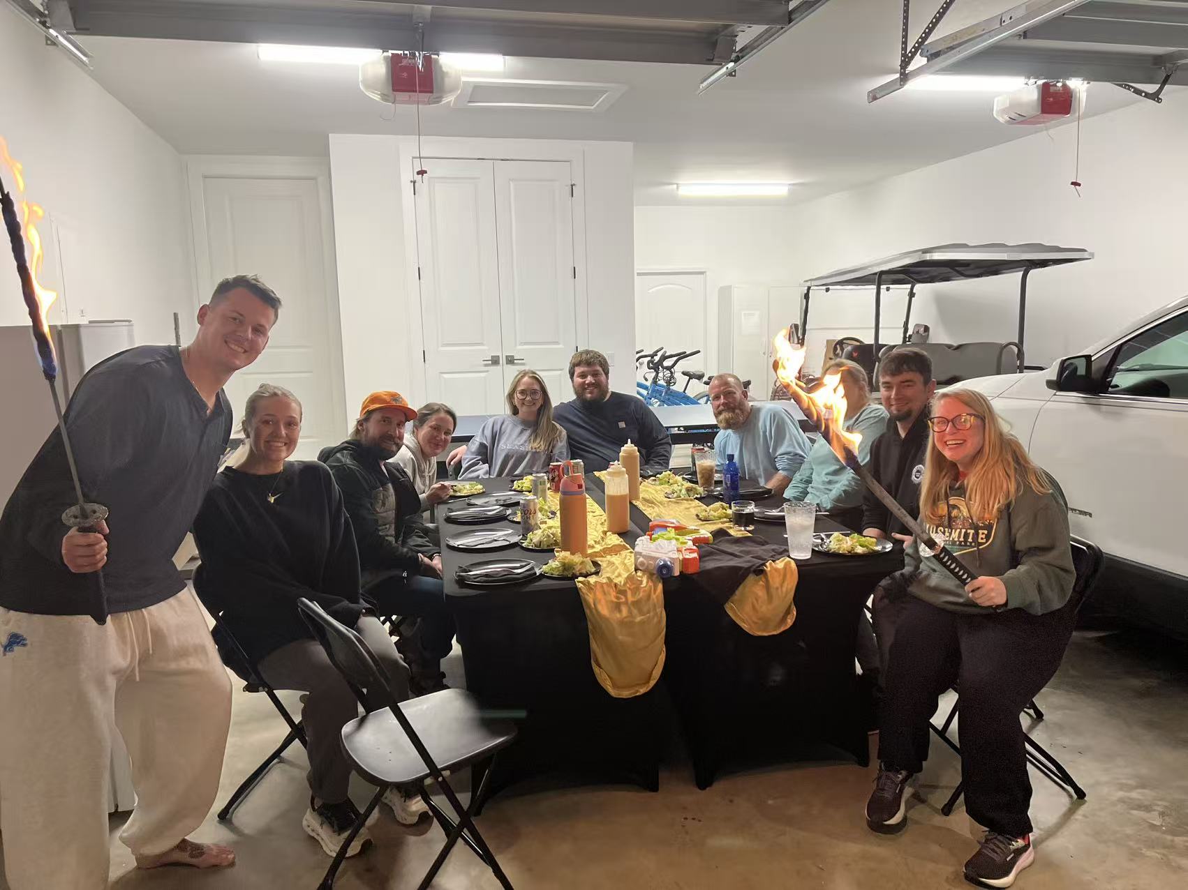 Hibachi cooking show at home 30A